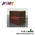 Portable Size Kids Alarm Wooden Led Clock Lovely